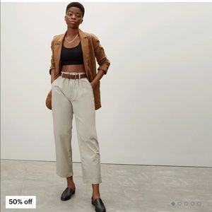 Everlane Pleated Chino Pants (6) + Hoodie (M)